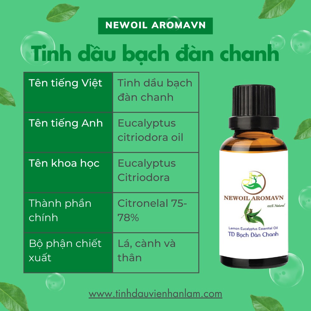 Tinh dầu Bạch đàn chanh nguyên chất Newoil Aromavn