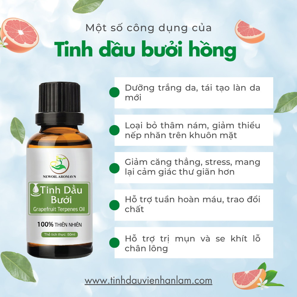 Công dụng tinh dầu Bưởi Hồng
