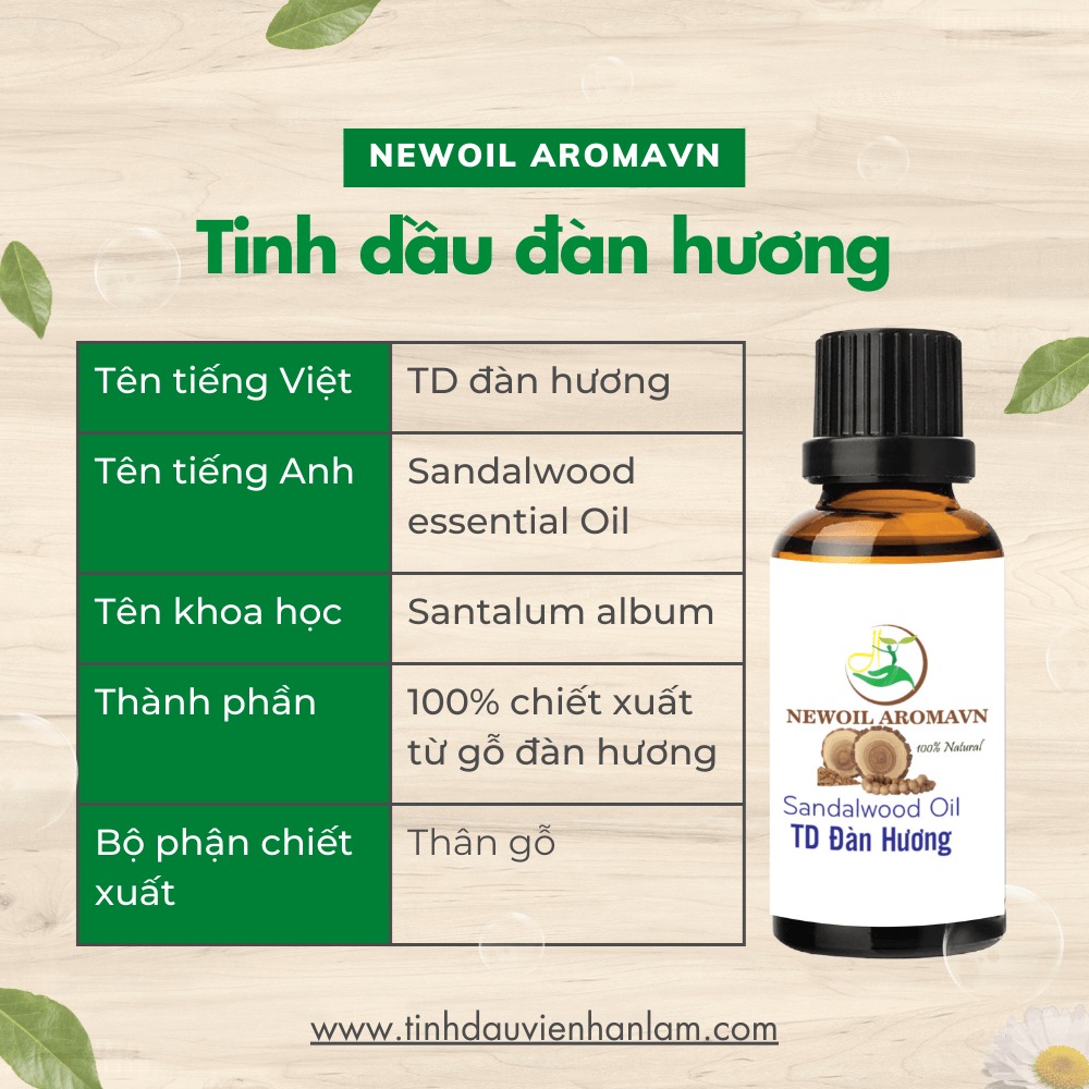 Tinh dầu đàn hương nguyên chất Newoil Aromavn