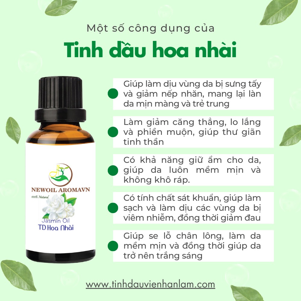 Công dụng và lợi ích của tinh dầu Hoa nhài