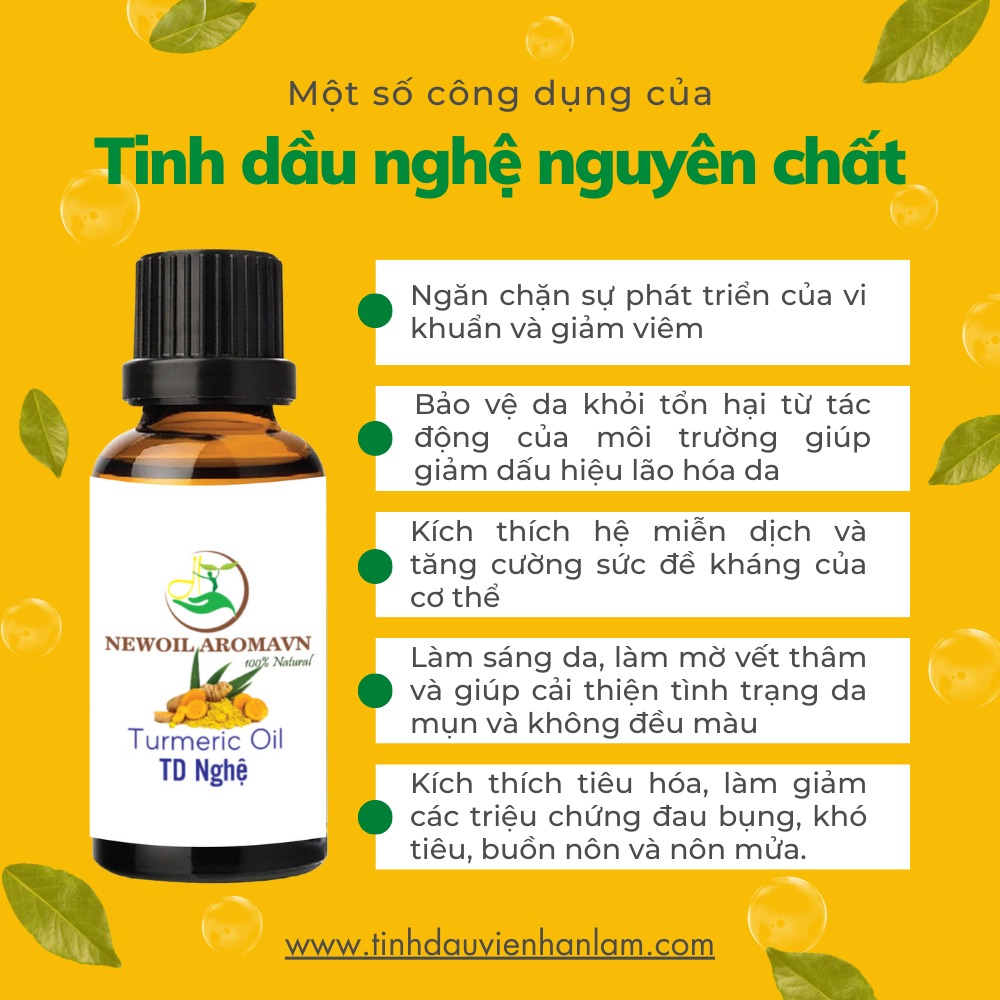 Công dụng và lợi ích của tinh dầu Nghệ