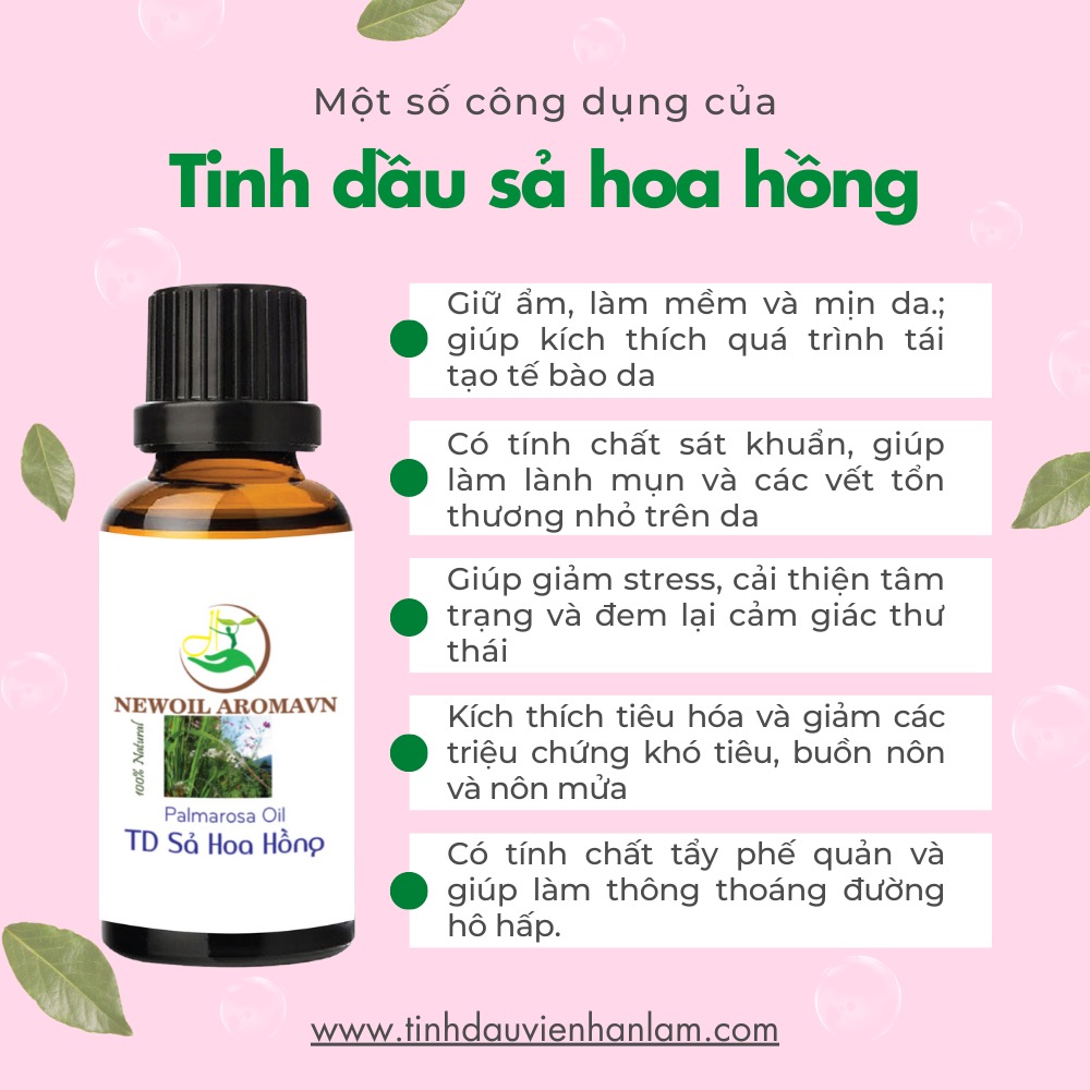 Công dụng và lợi ích của tinh dầu Sả Hồng