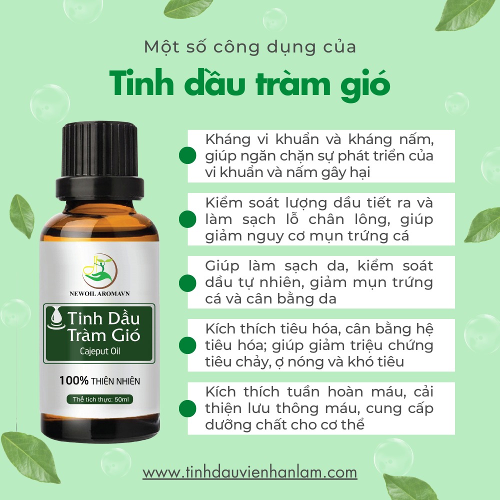 Công dụng và lợi ích của tinh dầu Tràm gió