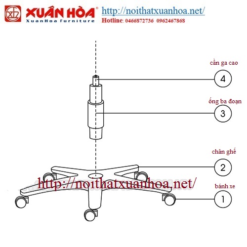 Ghế xoay văn phòng hướng dẫn sửa chữa lắp đặt tại nhà - 1