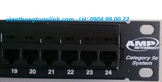 Patch panel 24 ports AMP cho Cat5e Cat6