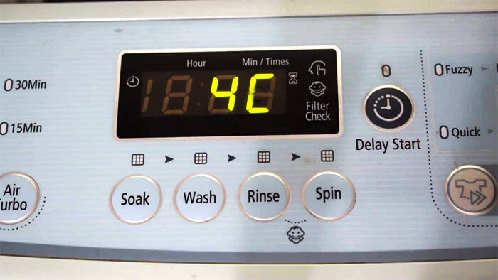 Hướng dẫn khắc phục lỗi 4C máy giặt Samsung nhanh chóng
