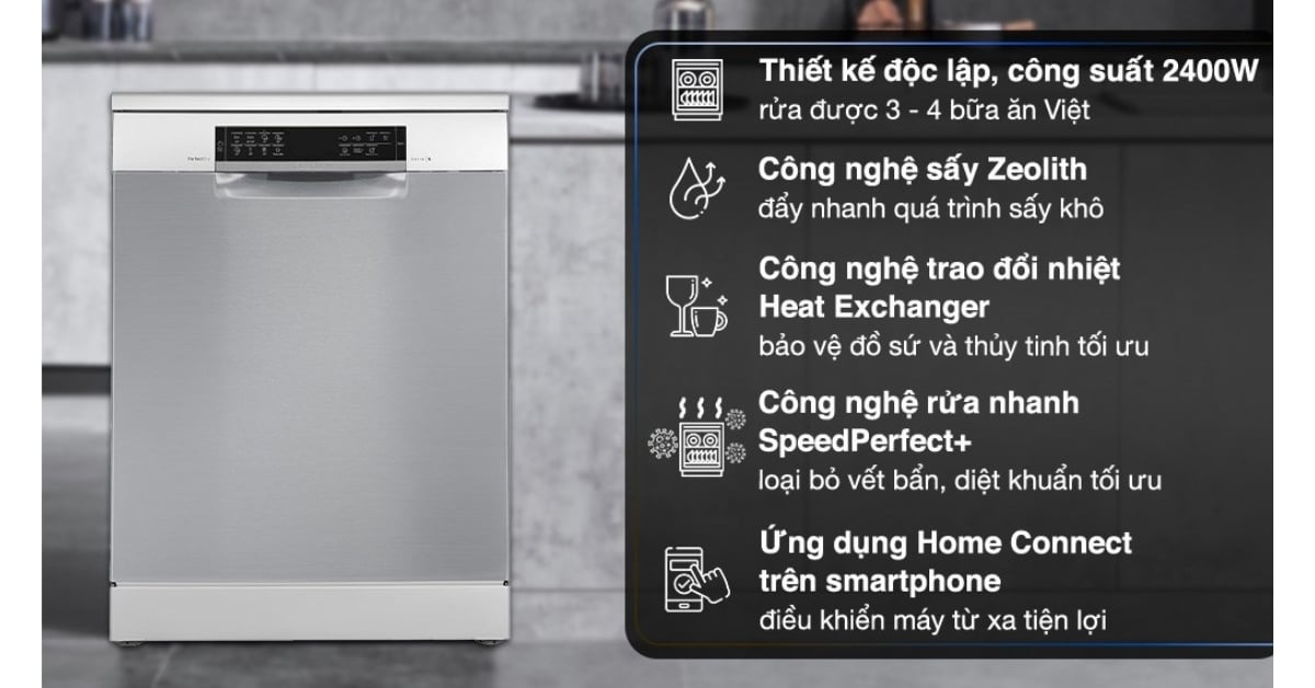 Top 3 Máy Rửa Bát Bosch Giá Tốt, Bán Chạy Nhất Tại Kho Nguyễn Linh