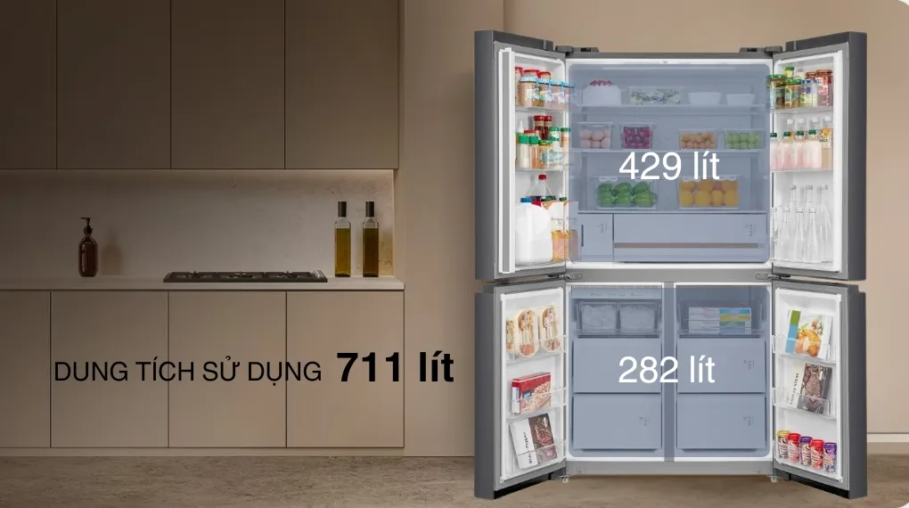 Tủ lạnh Toshiba Inverter 711 lít Multi Door GR-RF895WIA-PGV(22)-XK