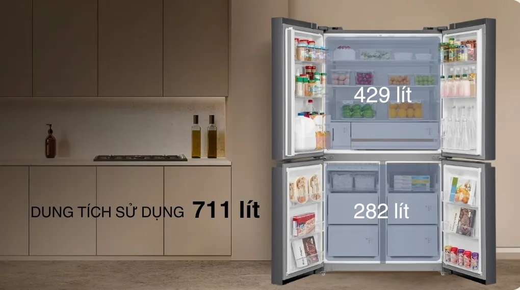 Tủ lạnh Toshiba Inverter 711 lít Multi Door GR-RF900WI-PMV(06)-MG