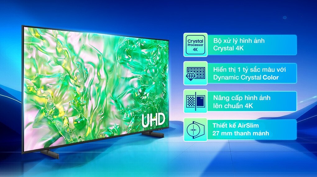 Smart Tivi Crystal UHD Samsung 4K 75 inch UA75DU8000