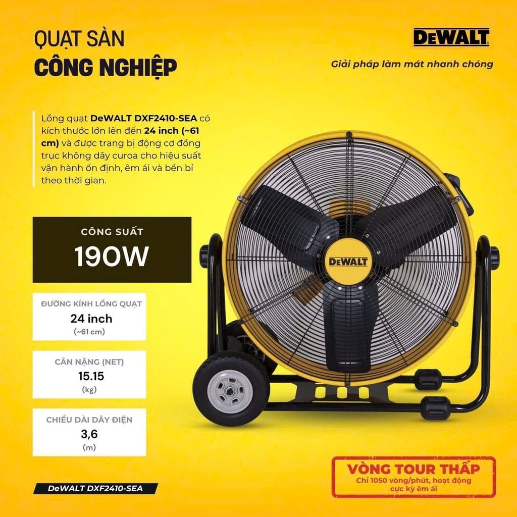 Quạt công nghiệp 24 inch Dewalt DXF2410-SEA