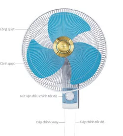 QUẠT TREO TƯỜNG Panasonic F-409U (màu xanh, vàng kim)