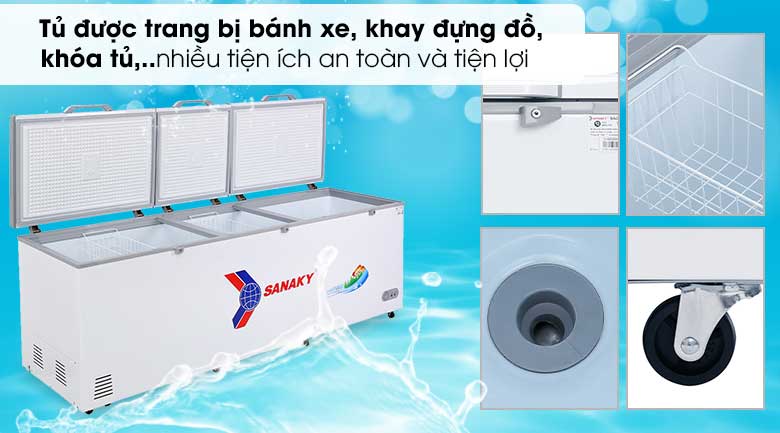 Tủ đông Sanaky 900lít VH-1199HY