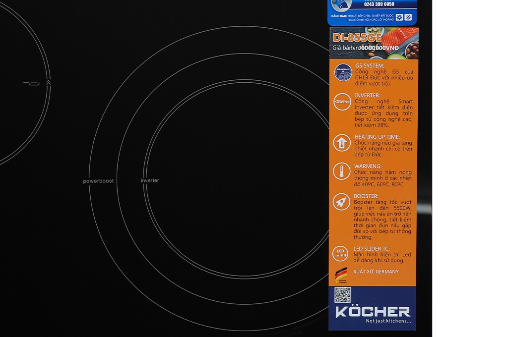 Bếp từ 3 vùng nấu lắp âm Kocher DI-855GE