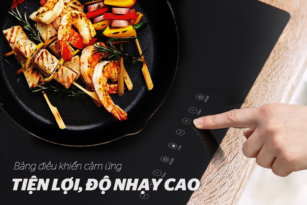 Bếp đôi điện từ Sunhouse SHB8100