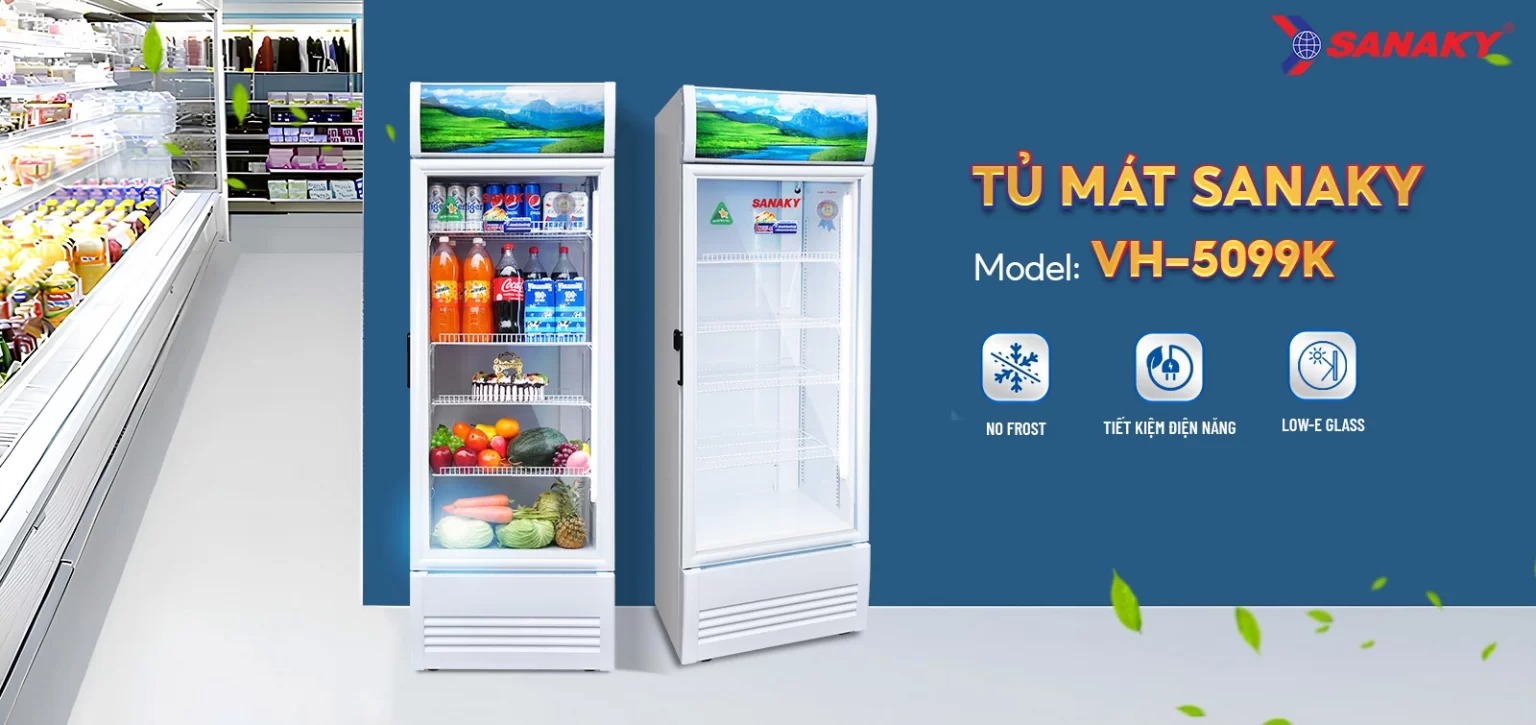 Tủ đông inox cánh kính Sanaky VH-5099K