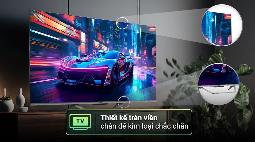 Google Tivi QLED Aqua 4K 50 inch AQT50S80EUX