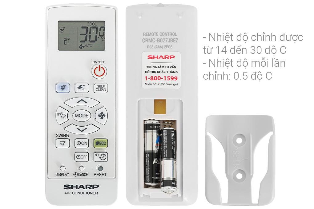 Máy lạnh treo tường Sharp Inverter 2.0 HP AH-XP18BSW