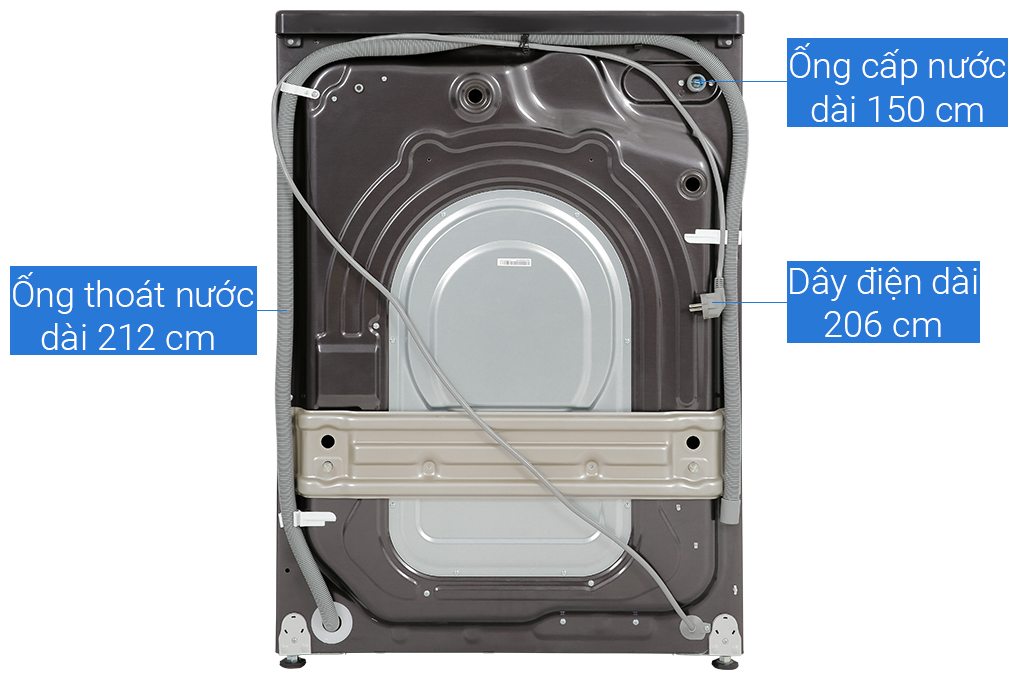Máy giặt sấy Aqua Inverter giặt 15 kg - sấy 10 kg AQD-DH1500G PP