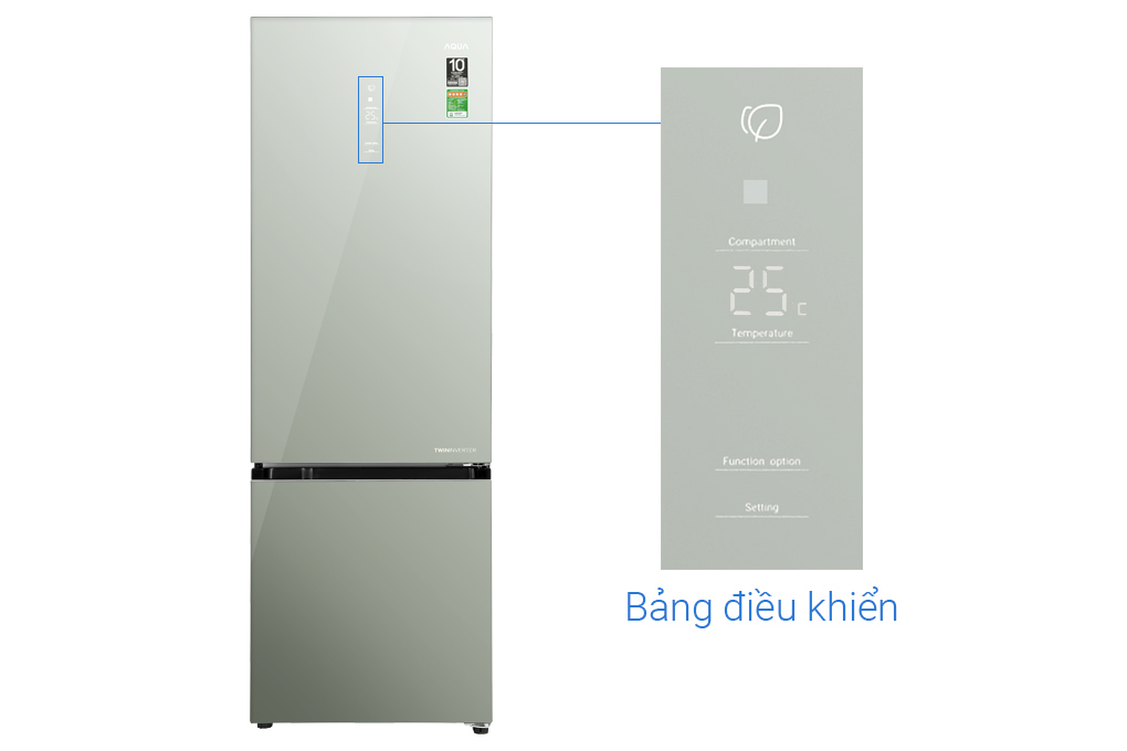 Tủ lạnh Aqua Inverter 324 lít AQR-B380MA(GM)
