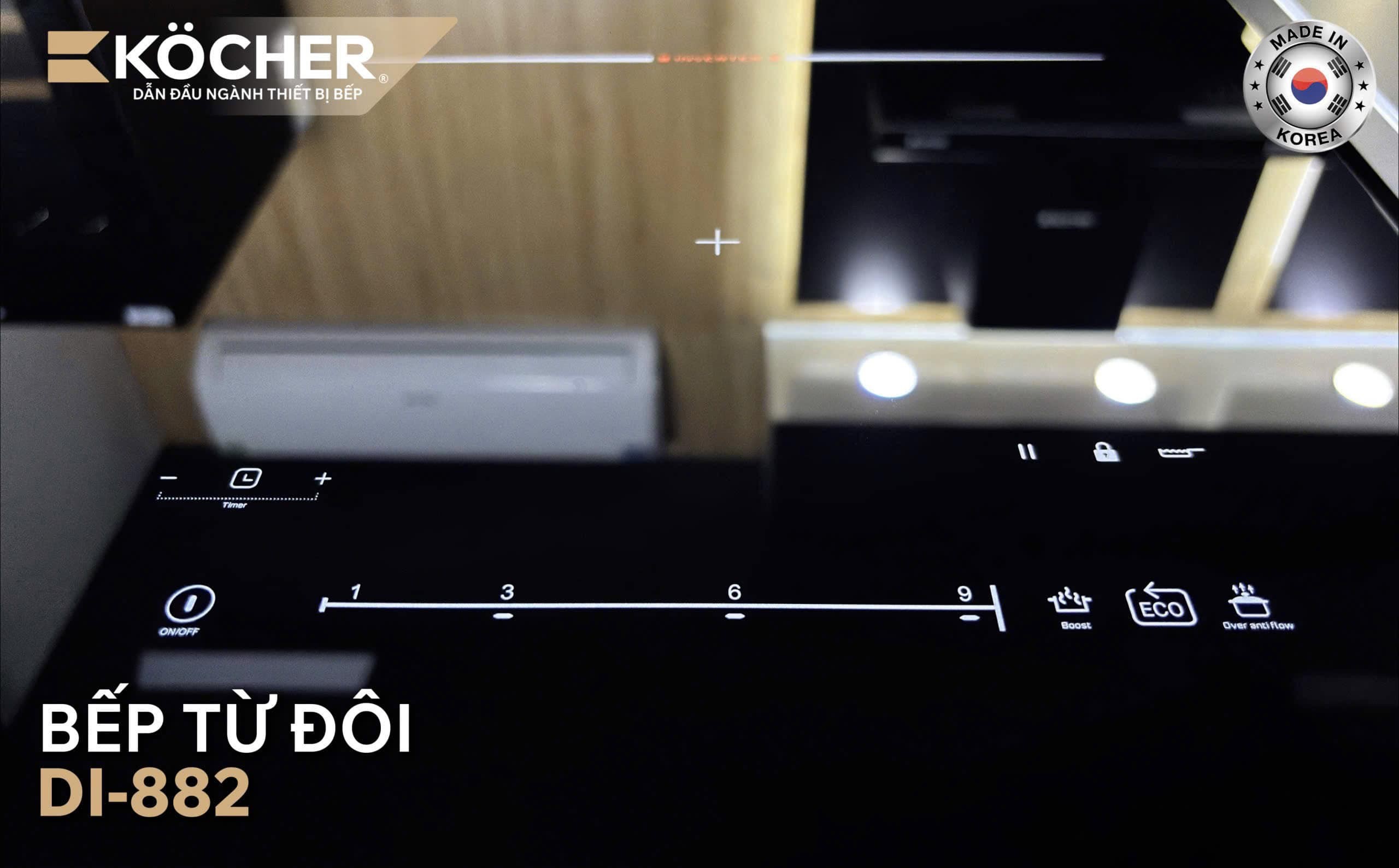 Bếp từ đôi Kocher DI-882, nhập khẩu Hàn Quốc
