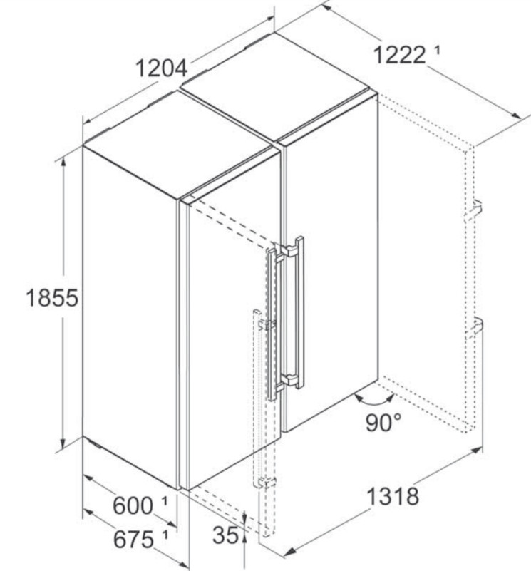 Tủ lạnh side by side Liebherr XRFsd 5265, 2 cửa - Làm đá tự động