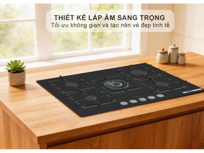 Bếp gas Bosch PPQ7A6I40 Serie 6 - 5 vùng nấu