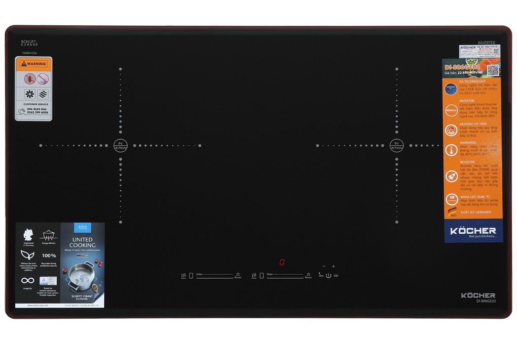 Bếp từ đôi Kocher DI-806GE02