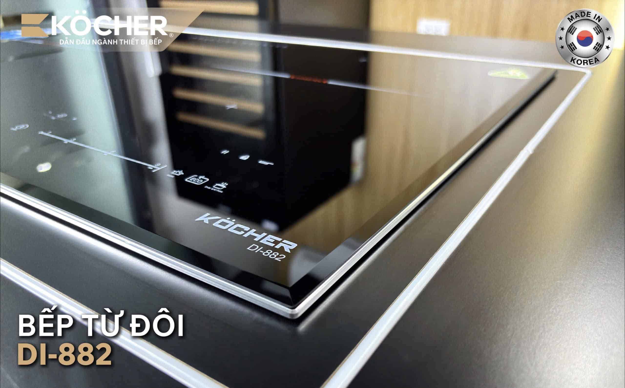 Bếp từ đôi Kocher DI-882, nhập khẩu Hàn Quốc
