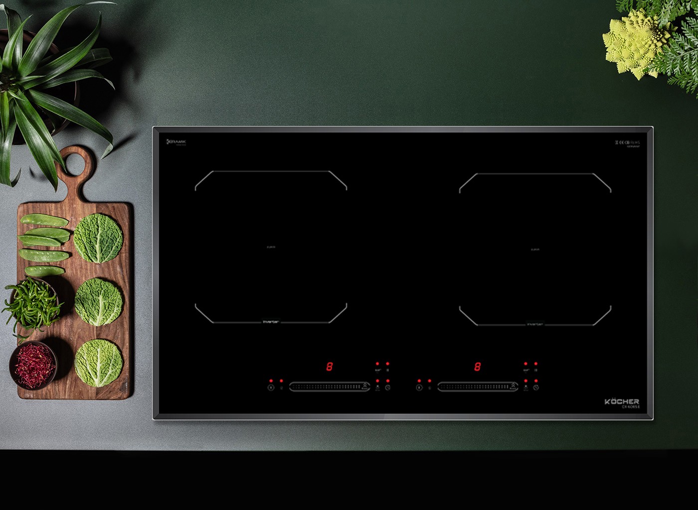 Bếp từ đôi Kocher DI-608SE