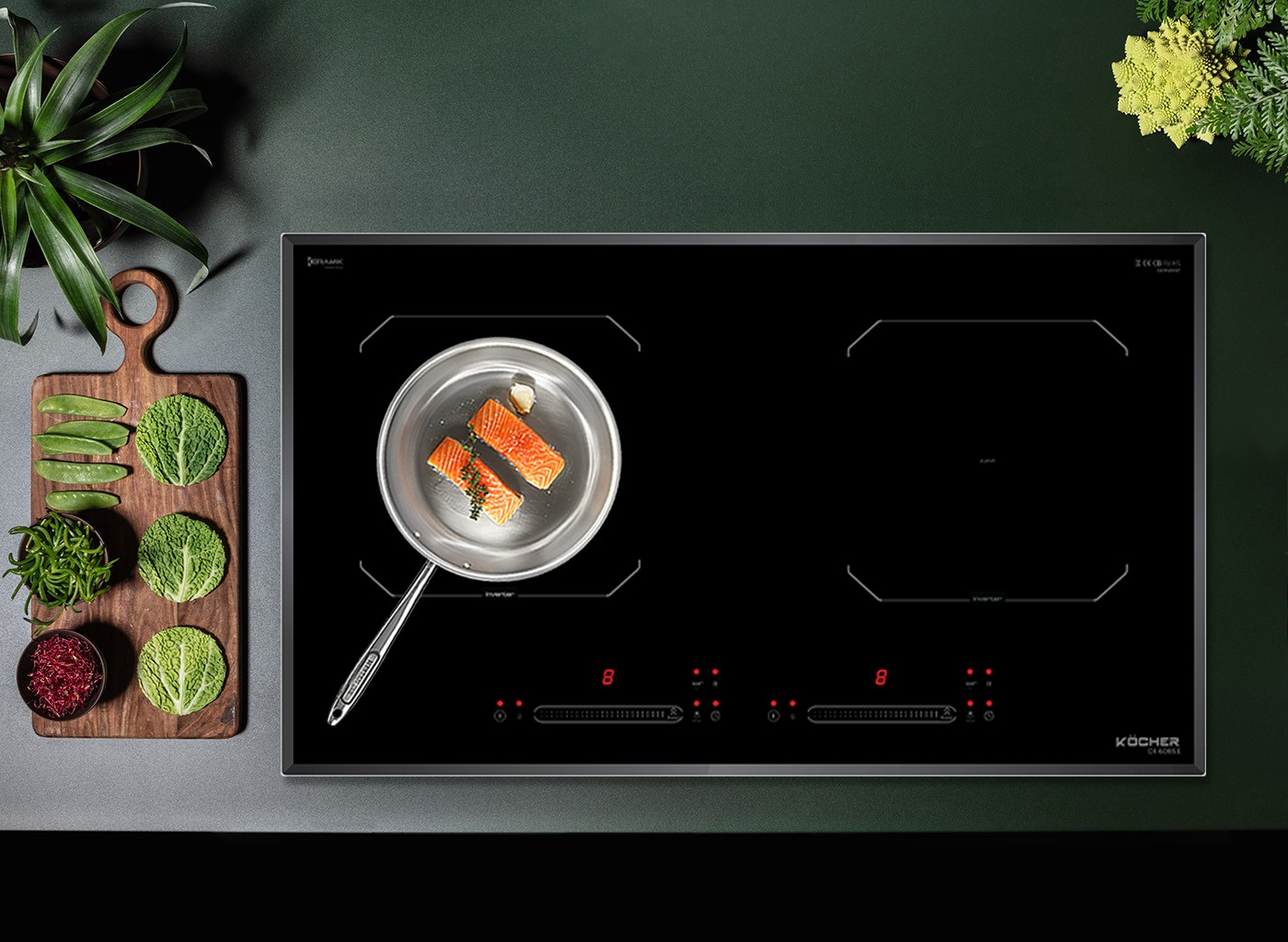 Bếp từ đôi Kocher DI-608SE