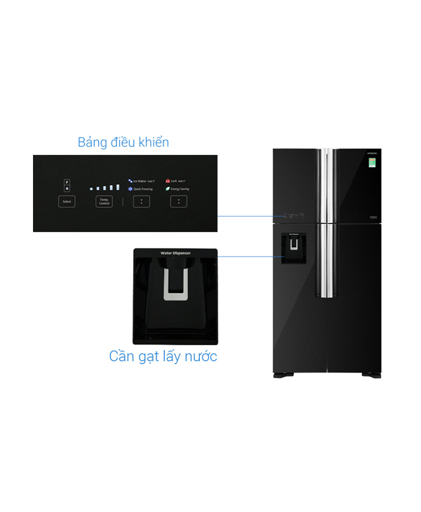 Tủ lạnh Hitachi 540 lít R-FW690PGV7X(GBK)