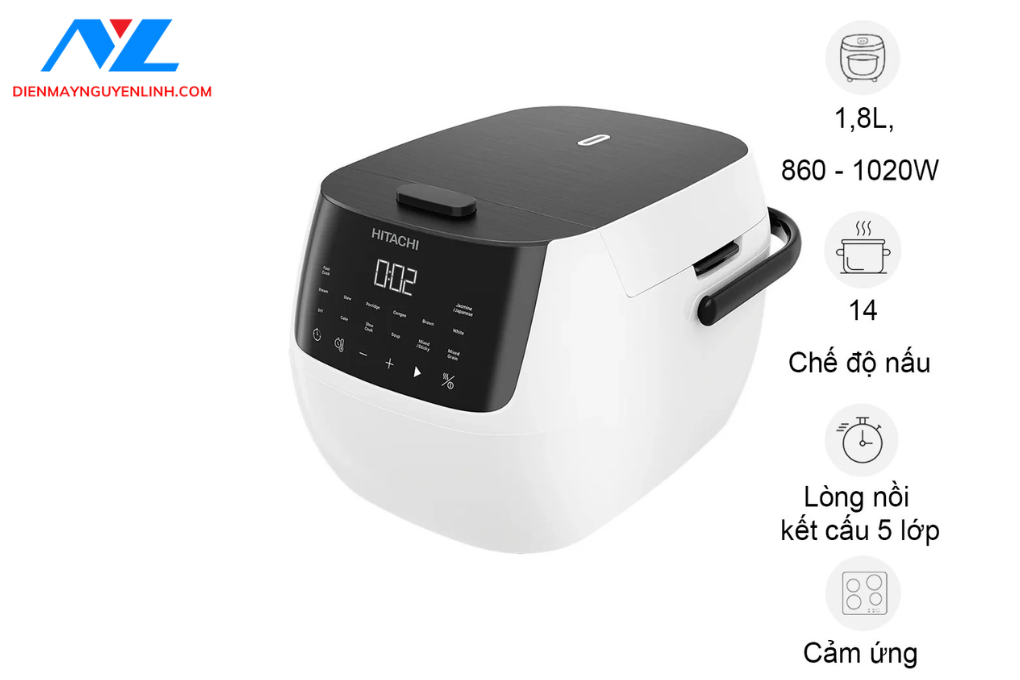 Nồi Cơm Điện Tử Hitachi RZ-R18XN-W 1.8 Lít