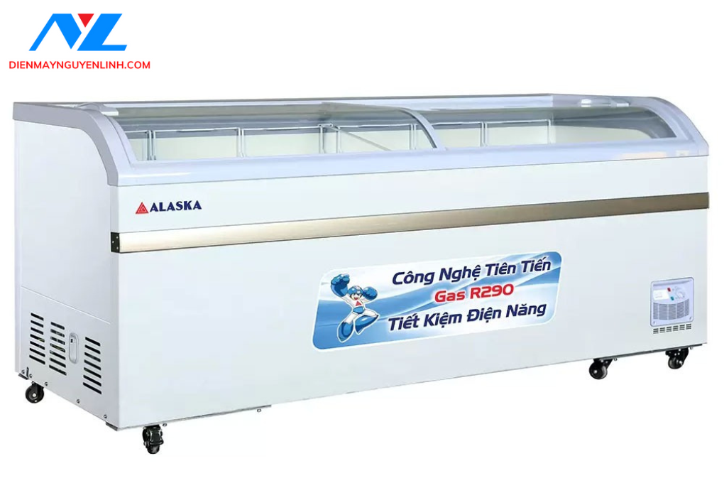 Tủ đông Alaska KC-550 mặt kính cong 550 lít
