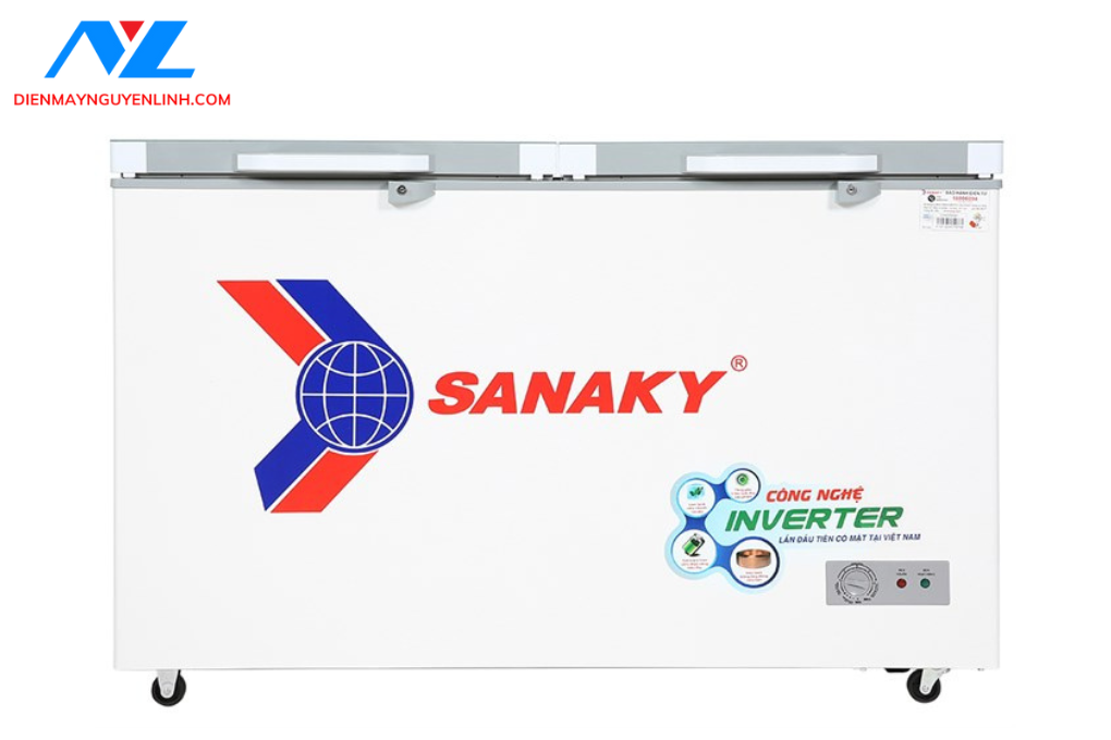 Tủ đông Sanaky Inverter VH-4099A4K cánh kính cường lực màu xám