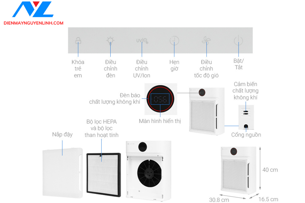 máy lọc không khí LUMIAS BULMA 50W