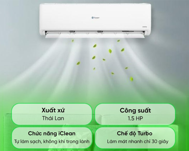 Máy lạnh treo tường Casper Inverter 1.5 HP GC-12IS35