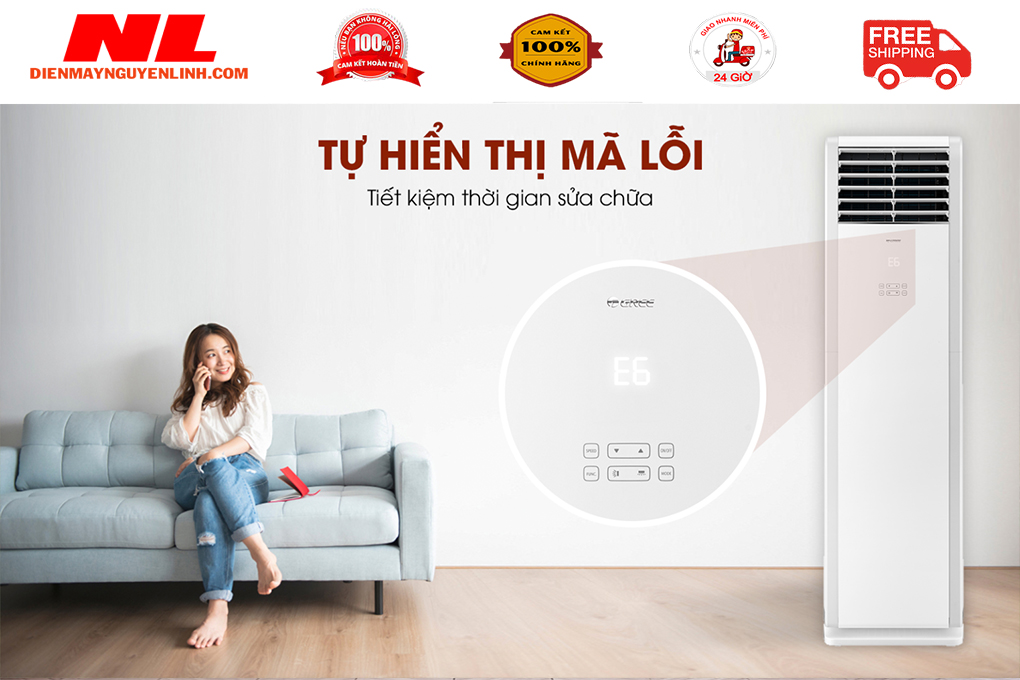 Điều hòa tủ đứng 5.0HP T-Fresh GVC42AL-K6NNC7A