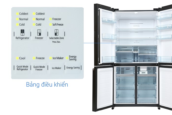 Tủ lạnh Hitachi Inverter 569 lít Multi Door WB640PGV1 GMG / GBK
