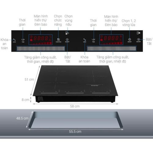 Bếp từ kết hợp hồng ngoại Junger 3 vùng nấu CEJ-300-IIF lắp âm