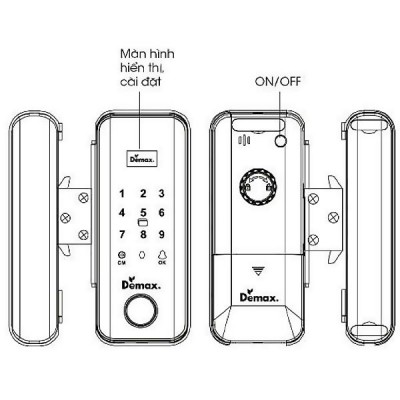 Khóa điện tử Demax EL800G BL Remote