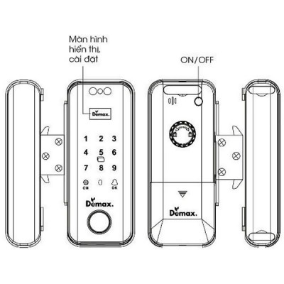 Khóa điện tử Demax EL900G BL App Wifi Remote