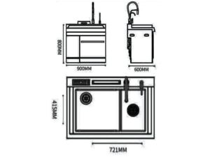 Máy rửa chén tích hợp bồn rửa Nagakawa D-Combine NK10D11M