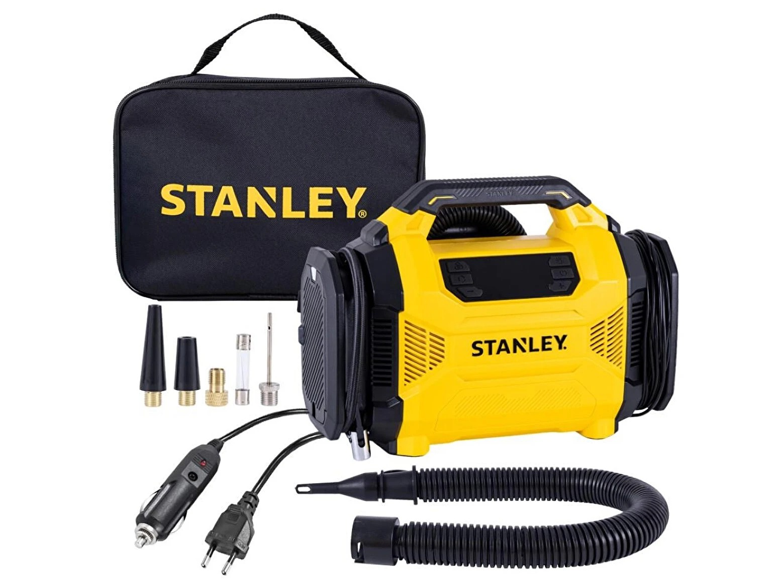 Máy bơm hơi đa năng dùng điện 12V/220V Stanley SXIF3501