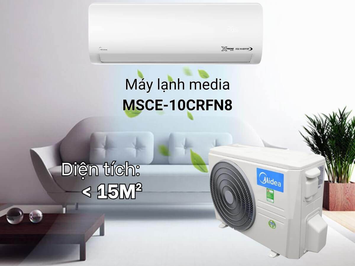 Máy lạnh treo tường Midea Inverter 1.0 HP MSCE-10CRFN8