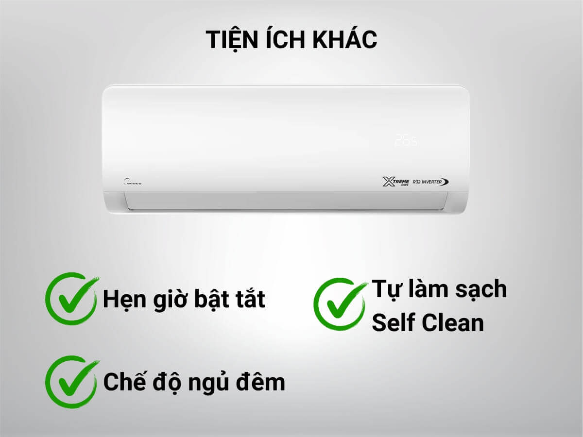 Máy lạnh treo tường Midea Inverter 1.0 HP MSCE-10CRFN8