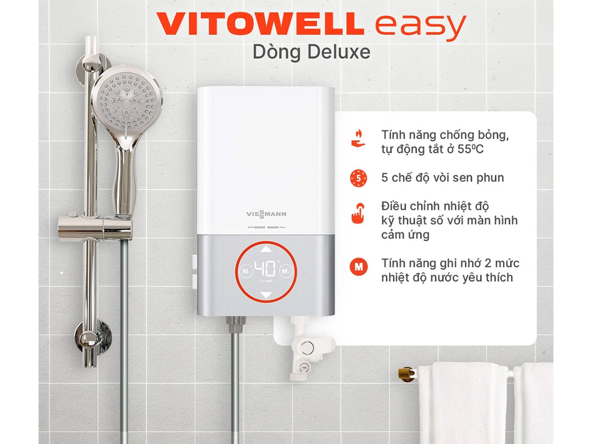 Máy nước nóng trực tiếp Viessmann Vitowell Easy D1 45P-V có bơm