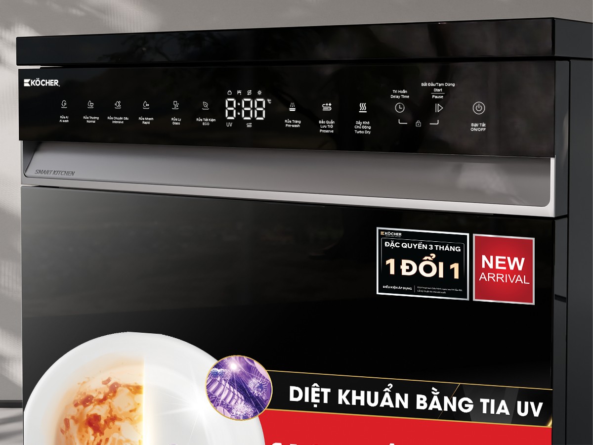 Máy rửa chén Kocher X15 Smart AI
