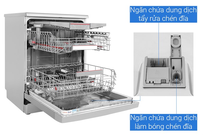 Máy rửa chén Bosch SMS6ZCI16E Series 6 sấy Zeolith