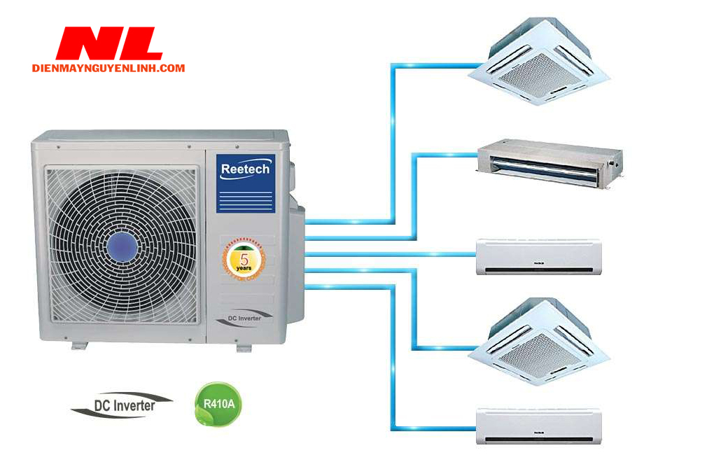 Dàn nóng điều hòa Multi Reetech Inverter 2.0HP RMSV18H-BA-A
